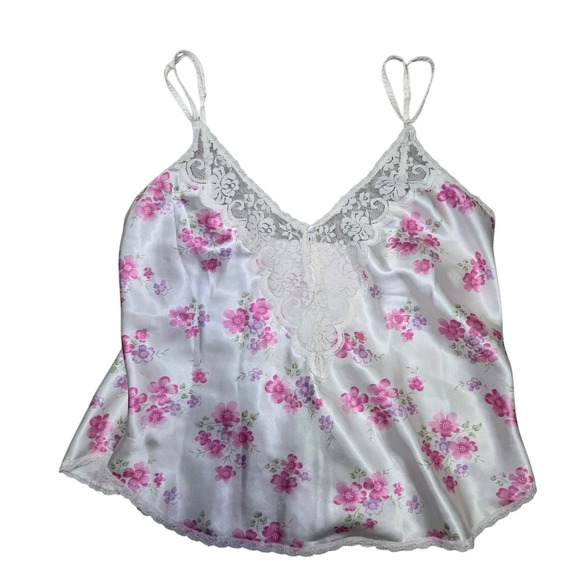 Maidenform Tops - Vintage‎ Chantilly Maidensform Floral Satin Lace Camisole Cami Size 36 Romantic